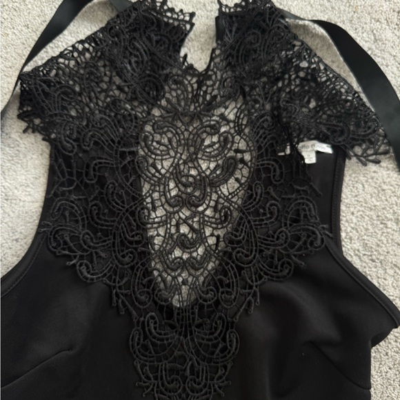 Charlotte Russe Black Backless Dress with Lace Detail - Picture 3 of 5